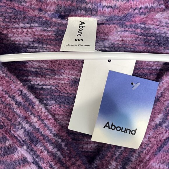 Abound Sweater Womens XXS Purple Space Dye Button Cardigan Preppy Girly Pockets - Picture 5 of 8
